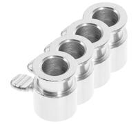 CLISPEED Manchon de Grille Rotatif en Fer Chromé 4 Pièces Accessoire Barbecue pour Cuisson Poulet Rôti et Grillades en Extérieur