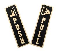 CLISPEED Panneau de Porte Push Pull en Acrylique 2pcs, Autocollants Faciles à Installer pour Murs et Portails, pour Bureaux et Cafés Design Esthétique