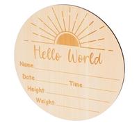 CLISPEED Panneau en Bois Rond Accessoire Photo Décoratif en Bois Design Créatif pour Annonce de Naissance Bébé Présent pour Photographie de -né