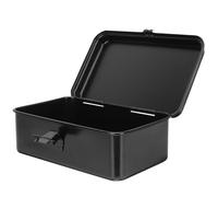 CLISPEED Petite Boîte à Outils en Fer Noir, Caisse A Outil Metal | Fermeture à Boucle Pratique, Rangement Protecteur pour Accessoires et Goupilles, Usage Mécanique, Entretien Automobile