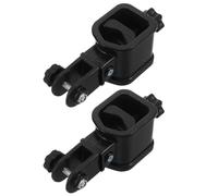 CLISPEED Pince de Fixation pour Parasol de Chariot, Support Réglable Noir | Plastique Épais, Double Pince Pliable, sans Outils, pour Camping, Trolleys et Cadres de Wagon