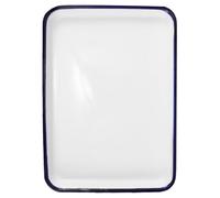 CLISPEED Plaque de Cuisson Émaillée Rectangulaire 38X28 CM Double Face, Plat à Four Polyvalent pour Rôtissage et Pâtisserie