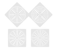 CLISPEED Pochoirs Mandala Muraux Réutilisables pour Dessin DIY Lavables et Pratiques 4pcs en Pet Blanc et Décoration Artistique Murale