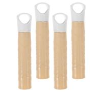 CLISPEED Poignée de Rechange Lot de 4 Pièces Installation Facile avec Trou Suspendre pour Manche de Balai en Plastique Khaki pour Accessoires de Balais Simples