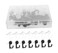 CLISPEED Punaises à Crochet Robustes en Acier Inoxydable et Plastique Lot de 50 Support Léger et Solide pour Tableau Liège, pour École et Salle de Formation