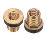 CLISPEED Raccord en Cuivre et Femelle 1/2 2 Pièces pour Réservoir D'eau avec Filetage Mâle 3/4 Bagues D'étanchéité Incluses, Résistant à Haute Pression pour Installations Domestiques