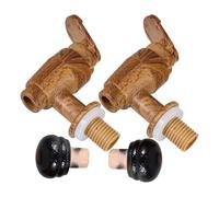 CLISPEED Robinet et Bouchon pour Seau à Vin Étanche, Kit 2 Pièces en Plastique Accessoires pour Fûts de Bière, Usage Facile pour Événements