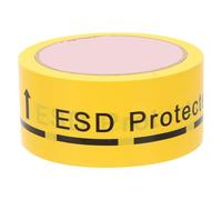 CLISPEED Ruban D'avertissement Esd Autocollant Électrostatique Jaune Forte Adhérence pour Laboratoires et Produits Électroniques, Rouleau Adhésif de Sécurité Fiable