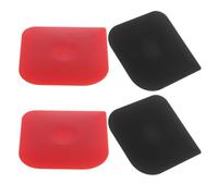 CLISPEED Set de 4 Grattoirs à Pâtisserie en Plastique, Outils pour Racler Poêles et Découper Aliments, pour Nettoyage de Casseroles et Préparation Culinaire, Réutilisables
