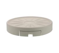 CLISPEED Soucoupe de Plante à Roue Ronde Blanche en PP avec Gestion d'eau et Roues Pivotantes à 360° pour Pots de Fleurs Extérieurs Lourds et Grands, Support Mobile pour Jardin