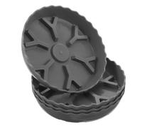 CLISPEED Soucoupe pour Plante D'intérieur Ronde 4 Pièces en Plastique Gris | Base de Pot, Protection Anti-débordement, Surface Lisse, Bord Ondulé, Usage Intérieur et Jardin Extérieur