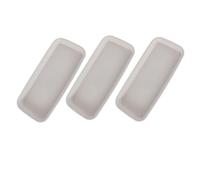CLISPEED Soucoupe pour Plante Rectangulaire en Plastique 3 Pièces Blanche | Pots en Terre Cuite et Godets, Balcon ou Rebord de Fenêtre, Fond Antidérapant