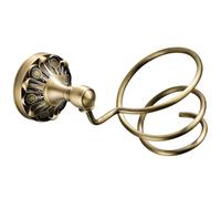 CLISPEED Support Mural pour Sèche-cheveux, Porte-outils de Coiffure Spiralé en Cuivre, Or, 6mm, Anti-rouille, Gain de Place, pour Salle de Bain