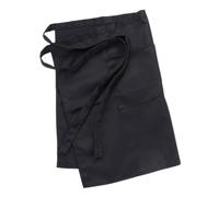CLISPEED Tablier de Cuisine Mi-long Imperméable Noir Tablier Chasuble pour Chef Cuisine avec Poche Pratique Unisexe Résistant et Facile à Nettoyer