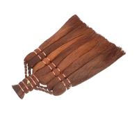 CLISPEED Tête de Balai en Fibres de Palmier Vintage Marron pour Balayage Extérieur Patio, Brosse de Jardin Solide et Rechargeable