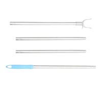CLISPEED Tringle à Vêtements Pratique en Acier Inoxydable, Barre U 166cm | Pointe en Aluminium, Conception Réglable, pour Penderie Haute et Linge, Argenté, Usage Quotidien, Lot 1