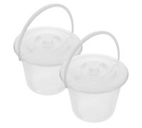 CLISPEED Urinoir Plastique Portable Unisexe 2pcs avec Couvercle et Poignée, Grosse Capacité, Graduation Claire, pour Hôpitaux et Usage Domestique