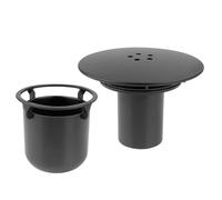 CLKE Bonde de douche noire pour salle de bain - Anti-odeur et anti-obstruction - Amovible - 95 mm/115 mm