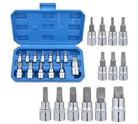 CLKE Coffret Douille Torx Femelle et Mâle 13 Pièces - T8 à T70, 1/2" 1/4" 3/8", Embouts T55 T8 T10 T15 T20 T25 T27 T30 T40 T45 T50 T60 T70