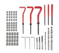 CLKE Filet Rapporté, Helicoil, Helicoil M5 M6 M8, Filetage, 75 Pcs Réparation des Filetages M5 M6 M8 Kit de Réparation de Filetage Filet Rapporté Helicoil Insert