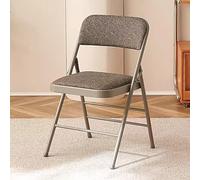 CLLXDZ Chaise Pliante, Chaise Pliante Confortable à Manger en Tissu avec Coussin et Dossier rembourrés, Siège intérieur et extérieur for Les événements de Bureau à Domicile, Fête de Mariage(Gray)