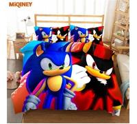CLn-4021 Parure de lit Sonic pour enfants et adultes ensemble de literie tailles US Europe UK housse de couette Taille:200*200cm