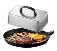 Cloche à arrosage Couvercle Rectangulaire à Fondre le Fromage pour Steak | Cloche d'Arrosage pour Gril pour Steaks Hachés, Steaks, Bacon, Pizzas et Cuisine BBQ Extérieur