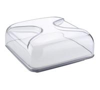 Cloche à fromage - GUZZINI - Grise - Plastique SAN - Porcelaine - 25,5 x 18 x 11,5 cm
