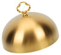 Cloche à steak de luxe en acier inoxydable – cloche dorée de 22,5 cm pour la cuisine et les restaurants, protection contre les éclaboussures et couvercle pour plats