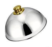 Cloche Alimentaire 32cm Couvercle pour anti-poussière pour Bol Assiette - Dôme Métal Réutilisable Cuisine Restaurant(Gold)