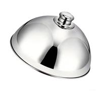 Cloche Alimentaire 32cm Couvercle pour anti-poussière pour Bol Assiette - Dôme Métal Réutilisable Cuisine Restaurant(Silver)