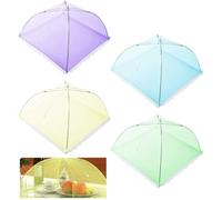 Cloche alimentaire - Anti-mouche - Pliable - Protection aliments - 45x43x20 cm - 4 pièces