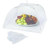 Cloche alimentaire pliable - Anti mouche - Moustiquaire de table - Blanc - Synthétique - Extérieur