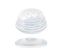 Cloche alimentaire pour micro-ondes - 24 x 24 x 7,5 cm - Couvercle pliable en silicone | Couvercle d'assiette | Gadget de cuisine multifonction | Évacuation de vapeur anti-éclaboussures | Passe au