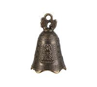 Cloche antique en métal, mini cloche de Bouddha Feng Shui, porte-clés de voiture pendentif ornement statues de Bouddha porte-bonheur à suspendre