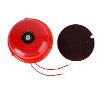 Cloche d'alarme incendie à décibels élevés de 100 dB, Cloche électrique de type à gâche interne en acier inoxydable de 4 pouces pour alarme incendie évacuation d'urgence école station (220V)