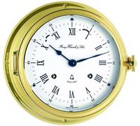 Cloche de bateau, mécanisme à 8 jours, laiton, cadran blanc, chiffres romains