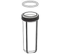 Cloche de filtre Grünbeck, noire, pour filtre fin 101266e 3/4"-1 1/4" (osmose inverse)