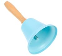 Cloche de Noël Père Noël 6,5cm en Fer et Bois, Décoration Bleue