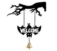 Cloche de porte Halloween Ornement gothique avec motif fantôme et | Sonnette Décorative D'Halloween Pour L'Automne Jardin Extérieur Maison Dîner Entrée