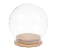 Cloche de Présentation en Verre Transparent avec Base, Décorative | Dôme Rond Élégant, Protection Anti Poussière, pour Figurines DIY et Salon, Accent Romantique
