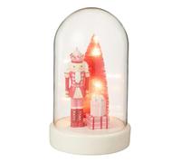 Cloche Déco à LED Casse-Noisette 28cm Blanc