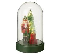 Cloche Déco à LED Casse-Noisette 28cm Vert Foncé