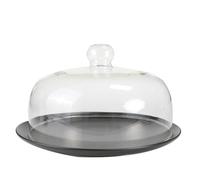 Cloche en verre pour micro-ondes 23 cm Anti-éclaboussures avec poignée Passe au lave-vaisselle (23 cm)