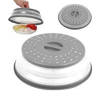 Cloche Micro Onde, Cloche Micro Onde Sans BPA, Micro Onde Cache, Anti Vapeur et Fonction Passoire (Gris)