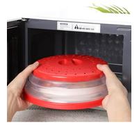 Cloche Micro Ondes- Couvercle Pliable Couverture de Protection Anti-éclaboussures Passoire pour Fruits et Légumes sans BPA
