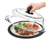 Cloche Micro-Ondes En Verre Couvercle chauffant transparent réutilisable