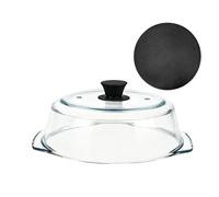 Cloche Micro-Ondes En Verre Couvercle Transparent Réutilisable Avec Poignée