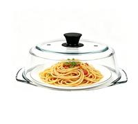 Cloche Micro-Ondes En Verre Couvercle Transparent Réutilisable Chauffant