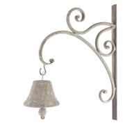 Cloche murale - Garden - L 27 x l 10 x H 37 cm - Fer - Gris Beige - Mixte